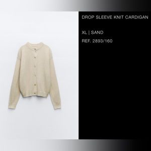 NWT ZARA DROP SLEEVE KNIT CARDIGAN